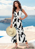 2024 New Sleeveless Printed Ink Painting Jumpsuit